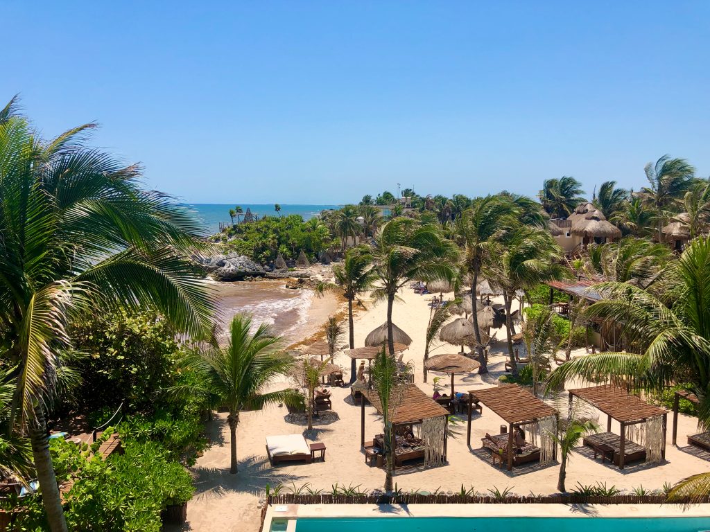 Sandy Beach with Daybeds